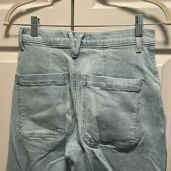 Veronica Beard Charlie Barrel Leg High Rise Jean In Aire Size 25